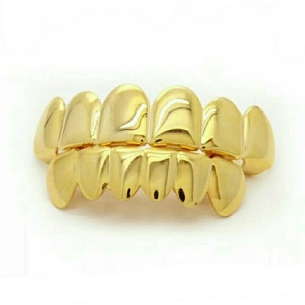 14K Gold Plated Grill Set Top & Bottom